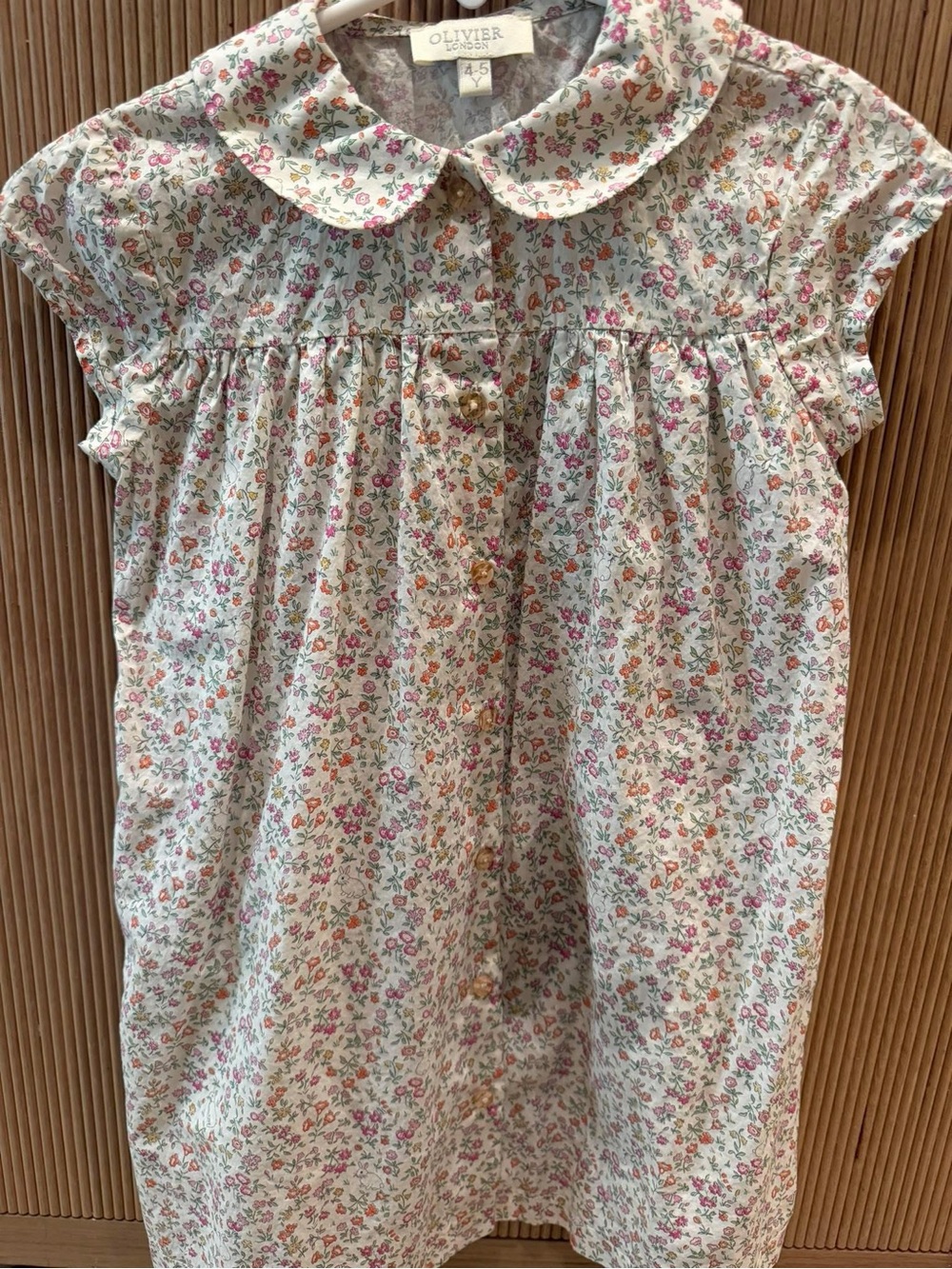 Floral Pink & Cream Girls' Dress